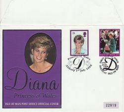 1998-06-19 IOM Princess Diana Doubled Althorp FDC (82161)