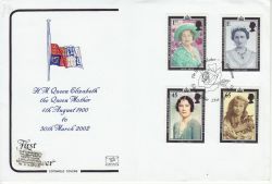 2002-04-25 Queen Mother Stamps Glamis FDC (82165)