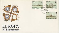 1978-05-01 Jersey Europa Castle Stamps FDC (82288)