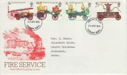 1974-04-24 Fire Service Stamps Aldershot FDC (82290)