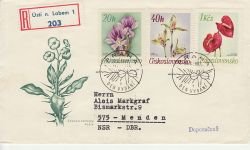 1968-08-30 Czechoslovakia Flowers Stamps FDC (82351)