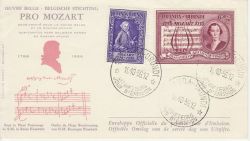 1956-10-10 Ruanda Urundi Mozart Stamps FDC (82379)