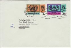 1965-10-25 United Nations Stamps Wolverhampton FDC (82426)