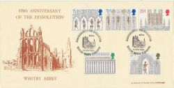1989-11-14 Whitby Abbey Christmas Stamps FDC (82445)