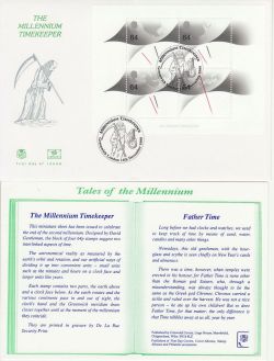 1999-12-14 Millennium Timekeeper M/S Greenwich FDC (82562)