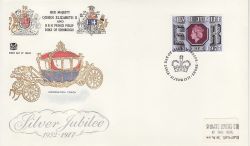 1977-06-15 Silver Jubilee Stamp Windsor FDC (82617)
