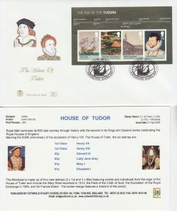 2009-04-21 House of Tudor Stamps M/S Portsmouth FDC (82669)