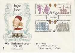 1973-08-15 Inigo Jones Stamps London NW1 FDC (82718)