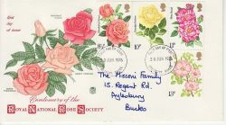 1976-06-30 Roses Stamps Aylesbury FDC (82824)