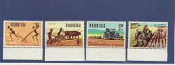 1968-04-26 Rhodesia World Ploughing Contest Stamps MNH (82829)