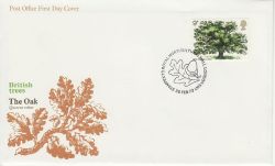 1973-02-28 British Trees Stamp Stampex 73 SW1 FDC (82850)