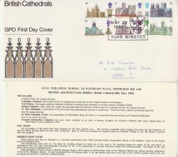 1969-05-28 British Cathedrals Stamps York Minster FDC (82873)