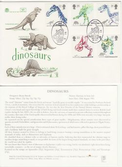 1991-08-20 Dinosaurs Stamps Oxford FDC (82929)