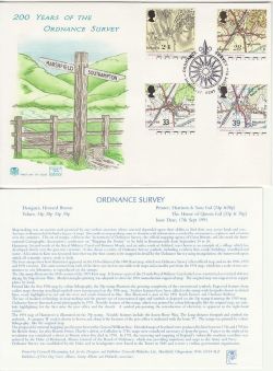 1991-09-17 Maps Stamps Hamstreet Kent FDC (82930)