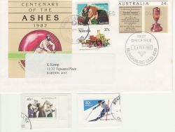 1982-02-24 Australia The Ashes Pre Paid Env FDC (82979)