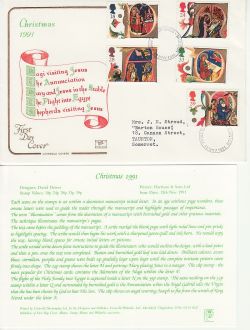 1991-11-12 Christmas Stamps Taunton FDC (83019)
