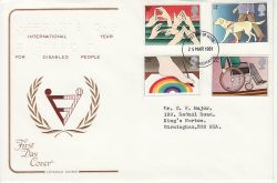 1981-03-25 Disabled Year Stamps Birmingham FDC (83041)