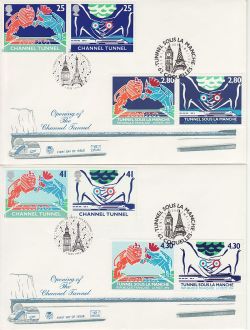1994-05-03 Channel Tunnel Joint Issue x2 FDC (83047)
