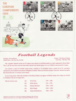 1996-05-14 Football Legends Stamps Bolton FDC (83064)