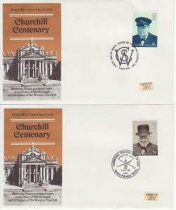 1974-10-09 Churchill Stamps x4 Pmks FDC (83093)