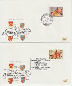 1974-07-10 Great Britons Stamps x4 Pmks FDC (83094)