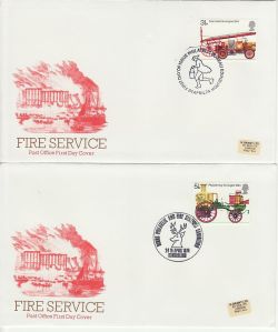 1974-04-24 Fire Service Stamps x4 Pmks FDC (83095)