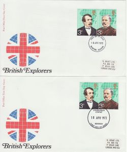 1973-04-18 British Explorers Stamps x5 Pmks FDC (83099)