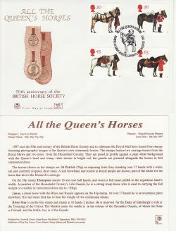 1997-07-08 Queens Horses Stamps London SW1 FDC (83115)