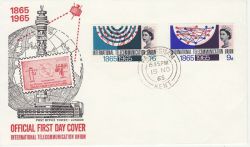 1965-11-15 ITU Centenary Stamps Fareham cds FDC (83155)