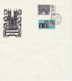 1966-02-28 Westminster Abbey Stamps Faversham cds FDC (83161)