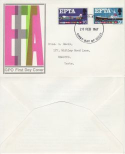 1967-02-20 EFTA Stamps Reading FDC (83191)