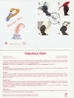 2001-06-19 Fabulous Hats Stamps Ascot FDC (83242)