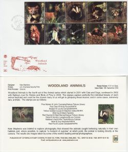 2004-09-16 Woodland Animals Stamps Brownsea Island FDC (83258)