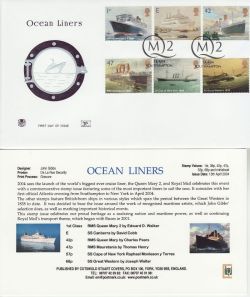 2004-04-13 Ocean Liners Stamps Southampton FDC (83262)