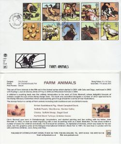 2005-01-11 Farm Animals Stamps Sowerby Bridge FDC (83287)