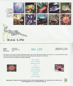 2007-02-01 Sealife Stamps Fishguard FDC (83298)