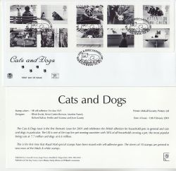 2001-02-13 Cats and Dogs Stamps Catshill FDC (83323)