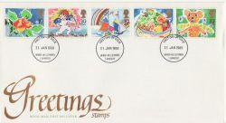 1989-01-31 Greetings Stamps Grimsby FDC (83369)