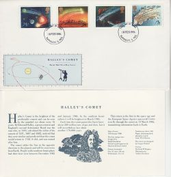 1986-02-18 Halley's Comet Stamps Barnsley FDC (83379)