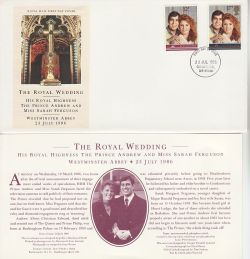 1986-07-22 Royal Wedding Stamps Chesterfield FDC (83380)