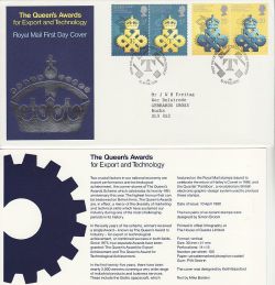 1990-04-10 Queens Award Stamps SW London FDC (83399)