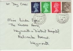 1968-07-01 Definitive Stamps Weymouth cds FDC (83489)