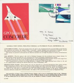 1969-03-03 Concorde Stamps Oxford FDC (83520)