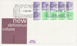 1982-02-01 Definitive Booklet Stamps Windsor FDC (83620)