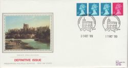 1989-10-10 Definitive Coil Stamps Windsor FDC (83630)