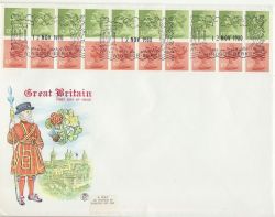 1980-11-12 Definitive Booklet Stamps Windsor FDC (83632)