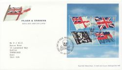 2001-10-22 Flags & Ensigns M/Sheet Rosyth FDC (83682)