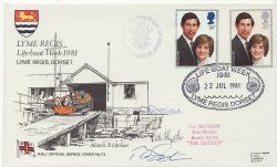 1981-07-22 Royal Wedding RNLI Signed No 73 FDC (83690)
