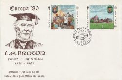 1980-05-06 IOM Europa T E Brown Stamps FDC (83753)