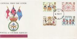 1981-02-06 Folklore Stamps Forces PO 50 cds FDC (83803)